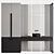 Gray Black Bathroom Set Ensemble 3D model small image 1