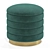 Luxury Velvet Ottoman Set 3D model small image 2