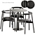 Mesa Mona Table & Mars Armchair 3D model small image 1