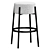 Peg Upholstered Bar Stools Set 3D model small image 1