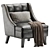 Modern Clarinda Accent Chair Model 3D model small image 1