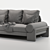 Olivier Boucle Sand Sofa 2022 3D model small image 5