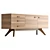  Modern Wood Veneer Sideboard Dimensions 3D model small image 4