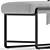 Luxury Velvet Upholstered Metal Bench 3D model small image 5