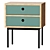 Modern Nightstand Nyjo with Drawers 3D model small image 1