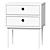 Modern Nightstand Nyjo with Drawers 3D model small image 2