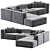 Corner Modular XL Sofa "Lennon 3D model small image 3