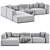 Corner Modular XL Sofa "Lennon 3D model small image 5