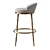 Stylish Swivel Fabric Barstool 3D model small image 2