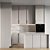 Sleek Island Kitchen Cabinet Set 3D model small image 1