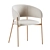 Elegant Velvet Dining Chair 3D model small image 3