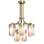 Brass Chandelier Hand-Blown Glass 3D model small image 1