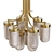 Brass Chandelier Hand-Blown Glass 3D model small image 2