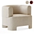 La Redoute Darrel Velvet Armchair 3D model small image 2