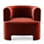 La Redoute Darrel Velvet Armchair 3D model small image 3