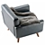 Modern Modular Mid-Century Seater 3D model small image 5