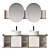 Theo Vanity Unit with Countertop Washbasin 3D model small image 1