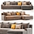 Modern Paseo Sectional Sofa 2018 3D model small image 1