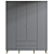 Modern Pronto_4 Storage Wardrobe 3D model small image 1