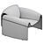 Modern Leather Armchair Elegant Design 3D model small image 5