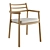 Modern Teak Armchair by TRIBÙ 3D model small image 1