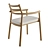 Modern Teak Armchair by TRIBÙ 3D model small image 3