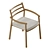 Modern Teak Armchair by TRIBÙ 3D model small image 4