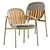 Emu Twins Alu Teak Outdoor Chairs 3D model small image 1