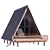 Triangular A-Frame Forest House 3D model small image 1