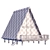 Triangular A-Frame Forest House 3D model small image 4