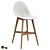 Modern Fanbyn Bar Stool White 3D model small image 1