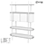 Modern Metal and MDF Shelf 3D model small image 2