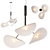 Sleek MANTA TRIPLE Pendant Light 3D model small image 1