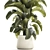 Tropical Plant Collection in Concrete Pot 3D model small image 3