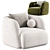 Troy Ivory White Boucle Armchair 3D model small image 2