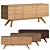 Versatile Wood Sideboard in Multiple Finishes 3D model small image 1