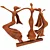  Trio Dance Sculpture 3D Files 3D model small image 7