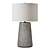 Aged Pewter Metal Resin Lamp 3D model small image 1