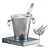 Elegant Ice Bucket Set 3D model small image 1