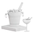 Elegant Ice Bucket Set 3D model small image 2