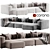 Modern Corner Sofa Moroso Collection 3D model small image 2