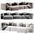 Modern Corner Sofa Moroso Collection 3D model small image 3