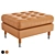 Landskrona Footstool: Stylish Golden Brown 3D model small image 1