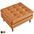 Landskrona Footstool: Stylish Golden Brown 3D model small image 8