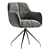 Noah Charcoal Fabric Accent Chair 3D model small image 1