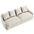 Luxury Belgard Sofa, 2500x890 mm 3D model small image 4