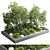  Outdoor Glass Planter Set 163 3D model small image 1