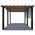 Modern Metal and Wood Gazebo 3D model small image 2