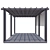 Modern Metal and Wood Gazebo 3D model small image 5