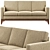 Elegant Cranford 3-Seater Sofa 3D model small image 2